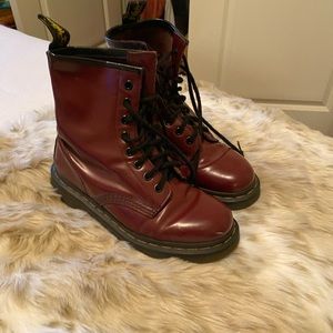 Deep red Doc Martens Womens